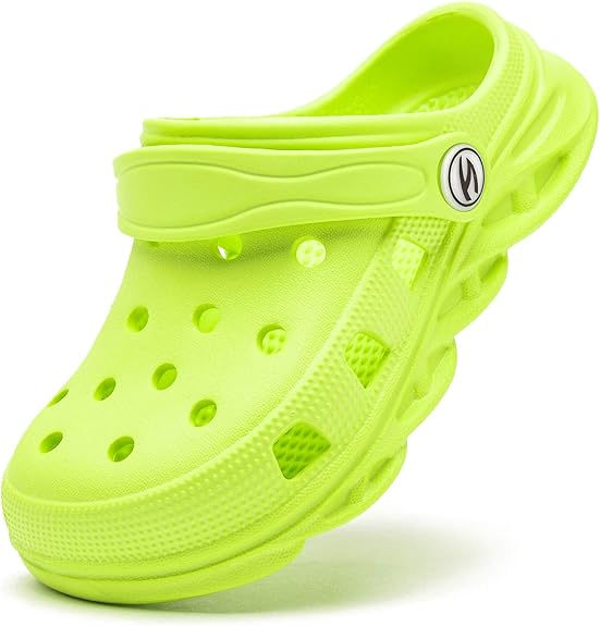 HOBIBEAR Boys Girls Classic Graphic Garden Clogs Slip on Water Shoes