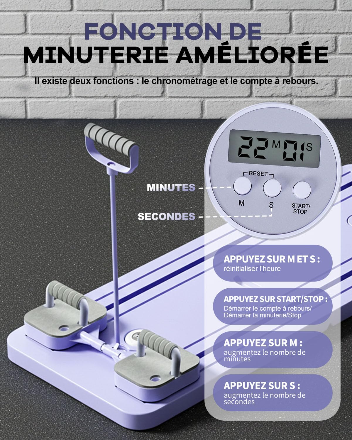 Machine Pilate Maison, Planche de Pilates Reformer Polyvalente et Pliable avec Affichage LED, Appareil de Pilates Tout-en-Un pour Abdominaux, Core et Entraînement Musculaire Complet à Domicile
