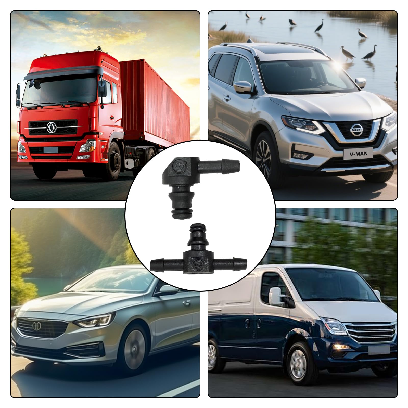 4 nippli di ritorno per iniettori Common Rail, connettori a 2 vie e 3 vie, velocità di ritorno iniettore per motori diesel, per pneumatici e sistemi idraulici, senza perdite