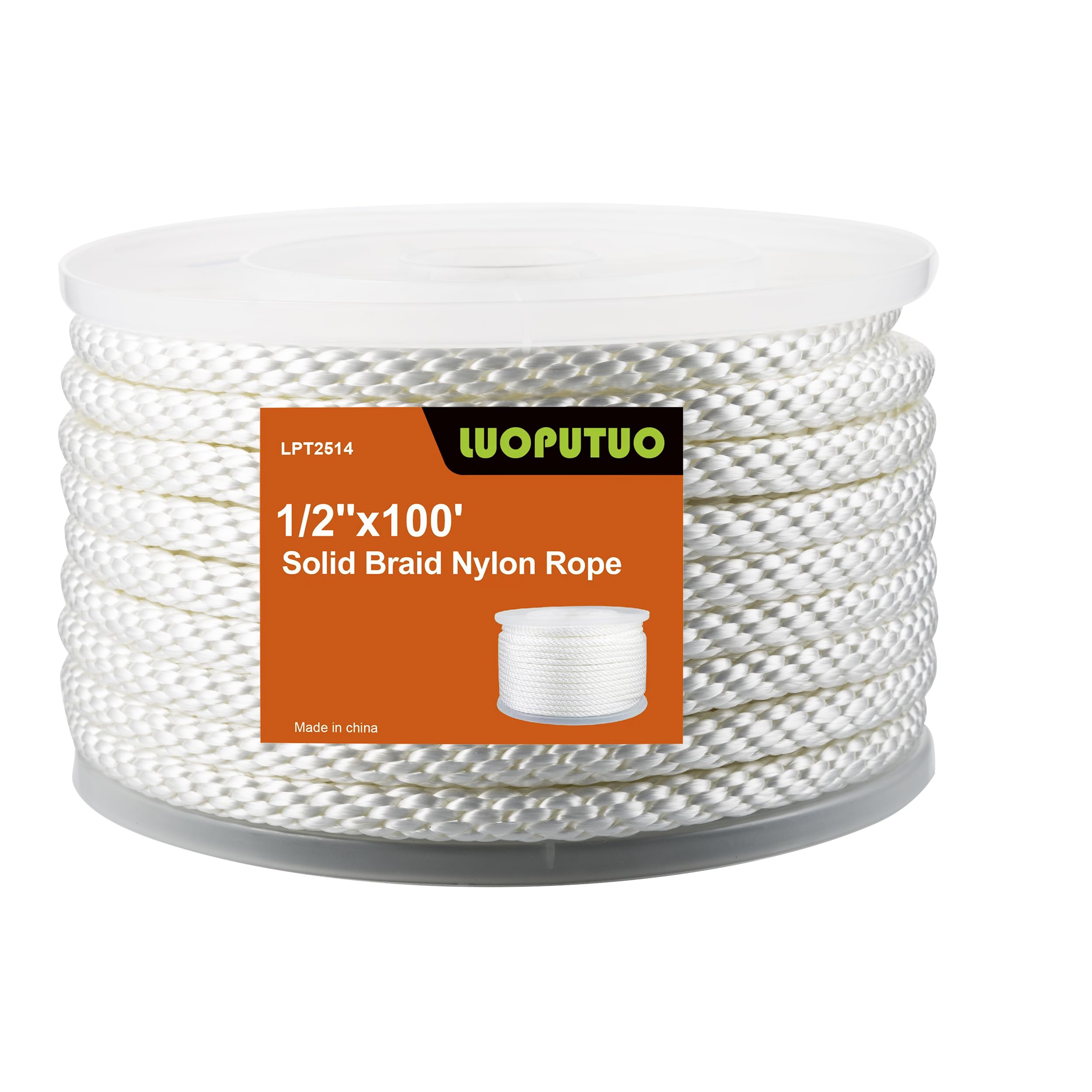 Corde en nylon anti-usure blanche 1.27 cm pour remplacer un cordage usé sans élasticité