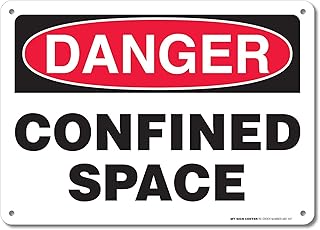 Danger Confined Space Sign, 10x14 Inches,Rust Free .040 Aluminum,Fade Resistant,Made in USA by My Sign Center