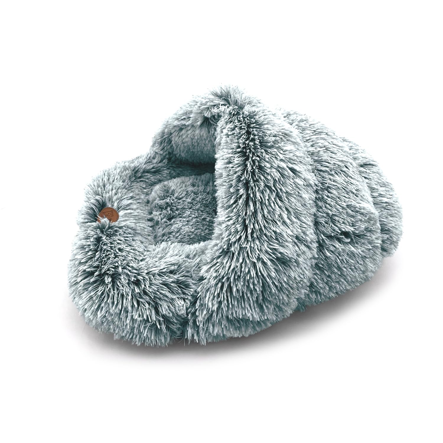 PATAM Dog and Cat Bed - Non Slip - Machine Washable - Pet Cave Bed - Friends Grey 60 x 50 cm