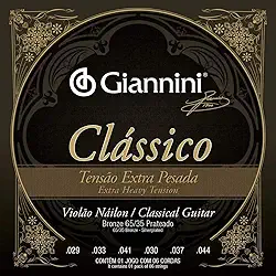 ENCORDOAMENTO P/VIOLAO NYLON GIANNINI GENWXPA T.E.P. 65/35
