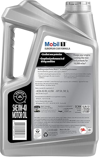 Miniatura 83 de Mobil 1 - Aceite sintético High Mileage 10W-40 para motor, 5 cuartos de galón