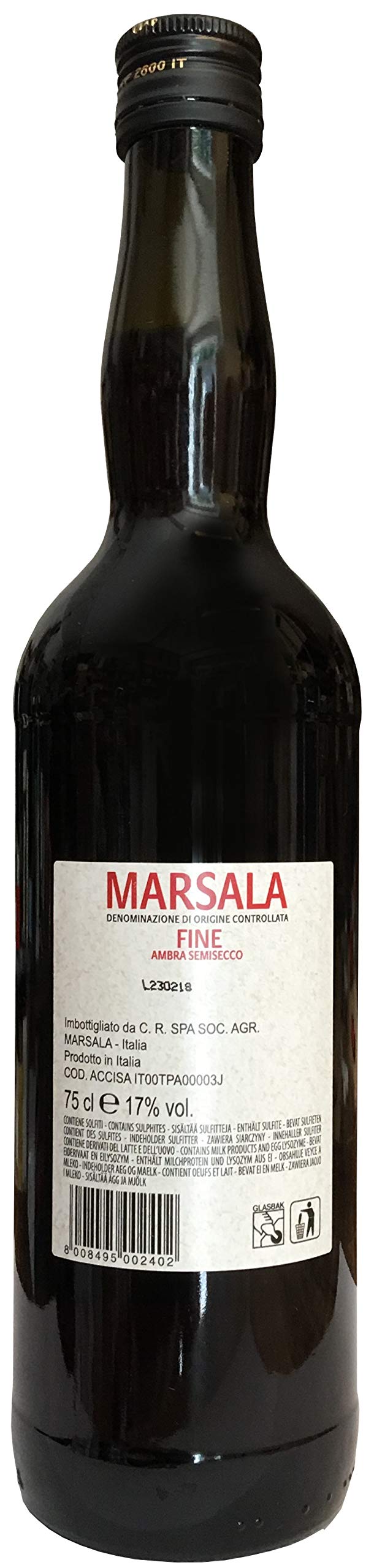 Marsala DOC Fine Antichi Baronati (6 X 0,75 L) - Vino Aromatizzato all´Uovo - Aromatisierter Wein mit Ei