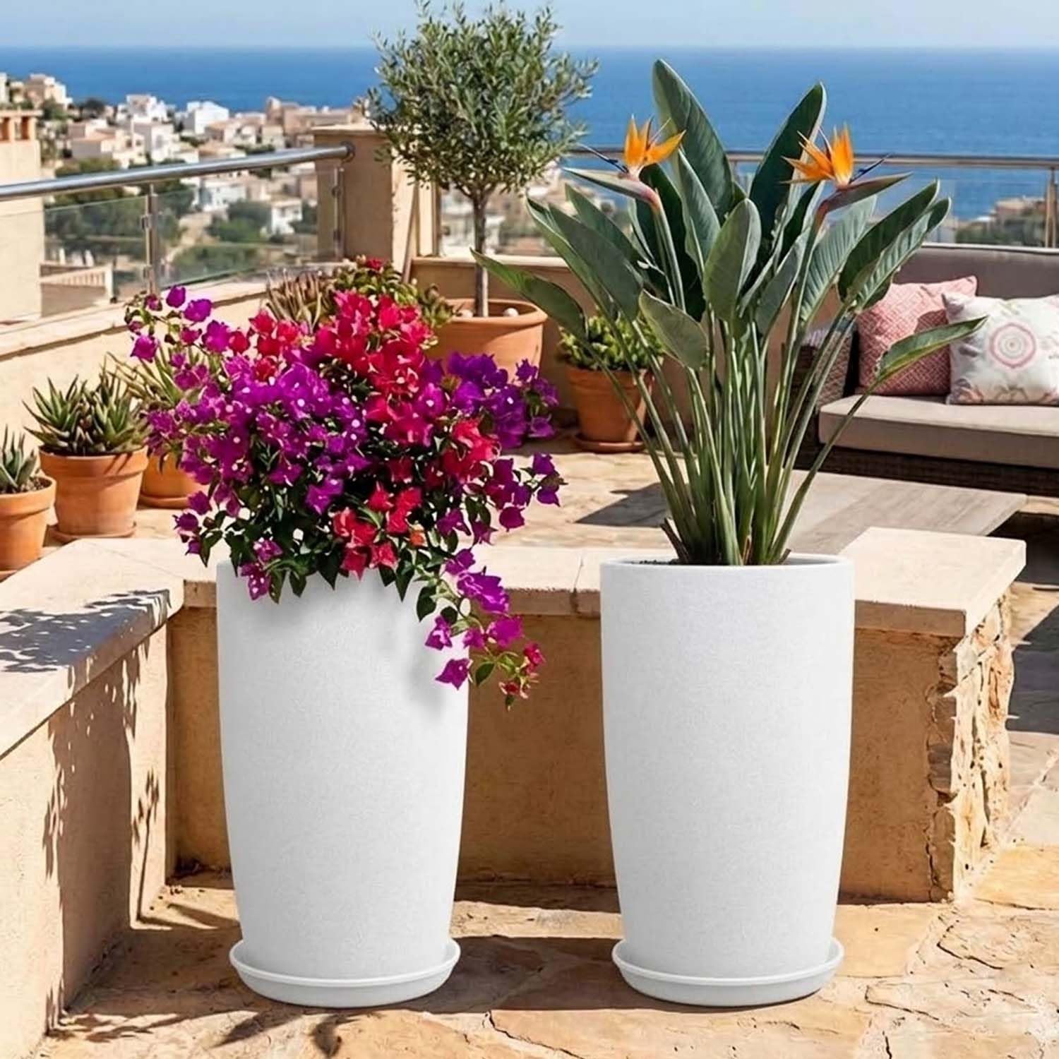 Go Hooked Tower Pots - 4 Pack, Indoor Outdoor Planters -11 Go Hooked Tower Pots - 4 Pack, Indoor Outdoor Planters -11