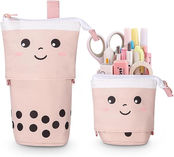 Xespis Federmäppchen Reißverschluss, Teleskopisch Mäppchen, 2-in-1 Standmäppchen, Federtasche Mädchen, Schüttelpenal Teenager, Schulmäppchen, für Mädchen Geschenke 7 8 9 10 11 12 Jahre - 1