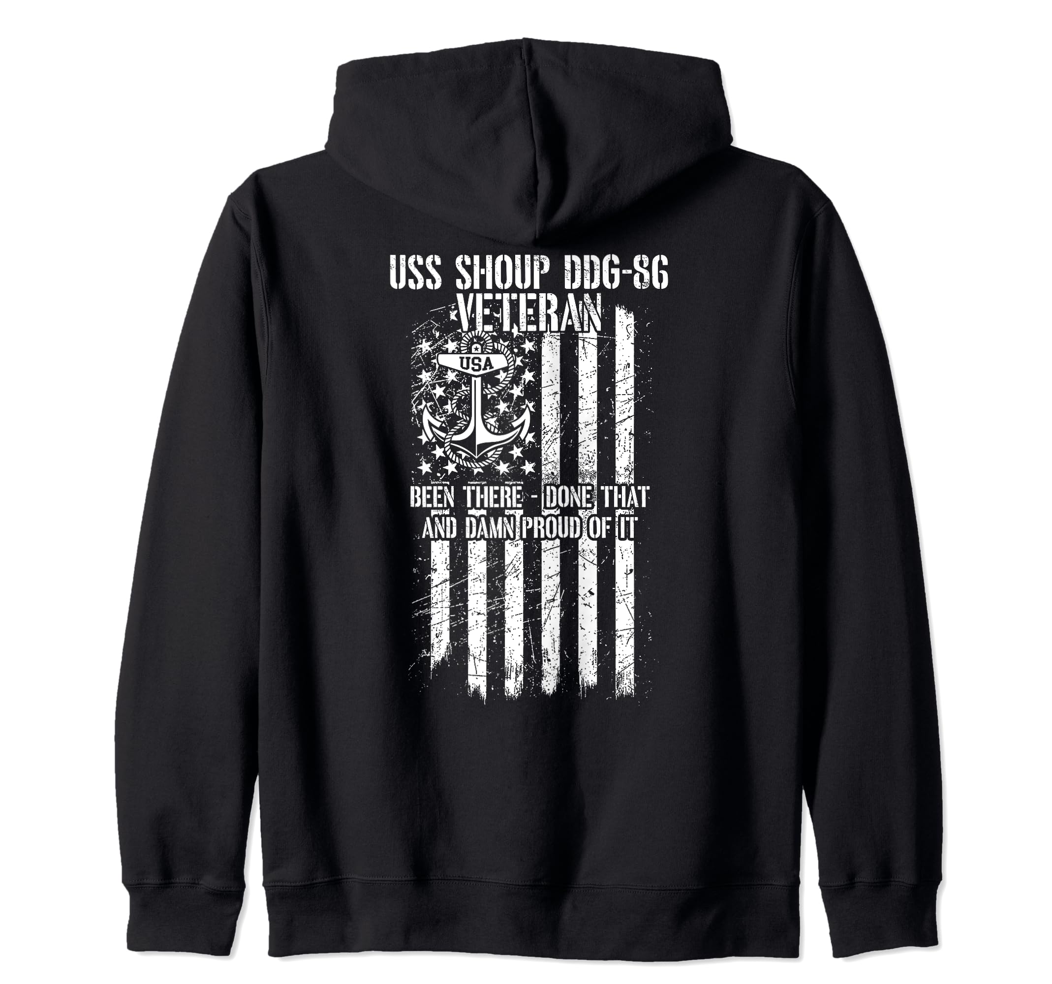 Amazon | USS Shoup DDG-86 Destroyer Veteran ジップパーカー 