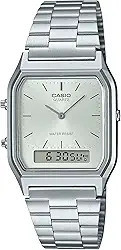 Relógio Casio Feminino Anadigi Vintage Prata AQ-230A-7AMQYDF