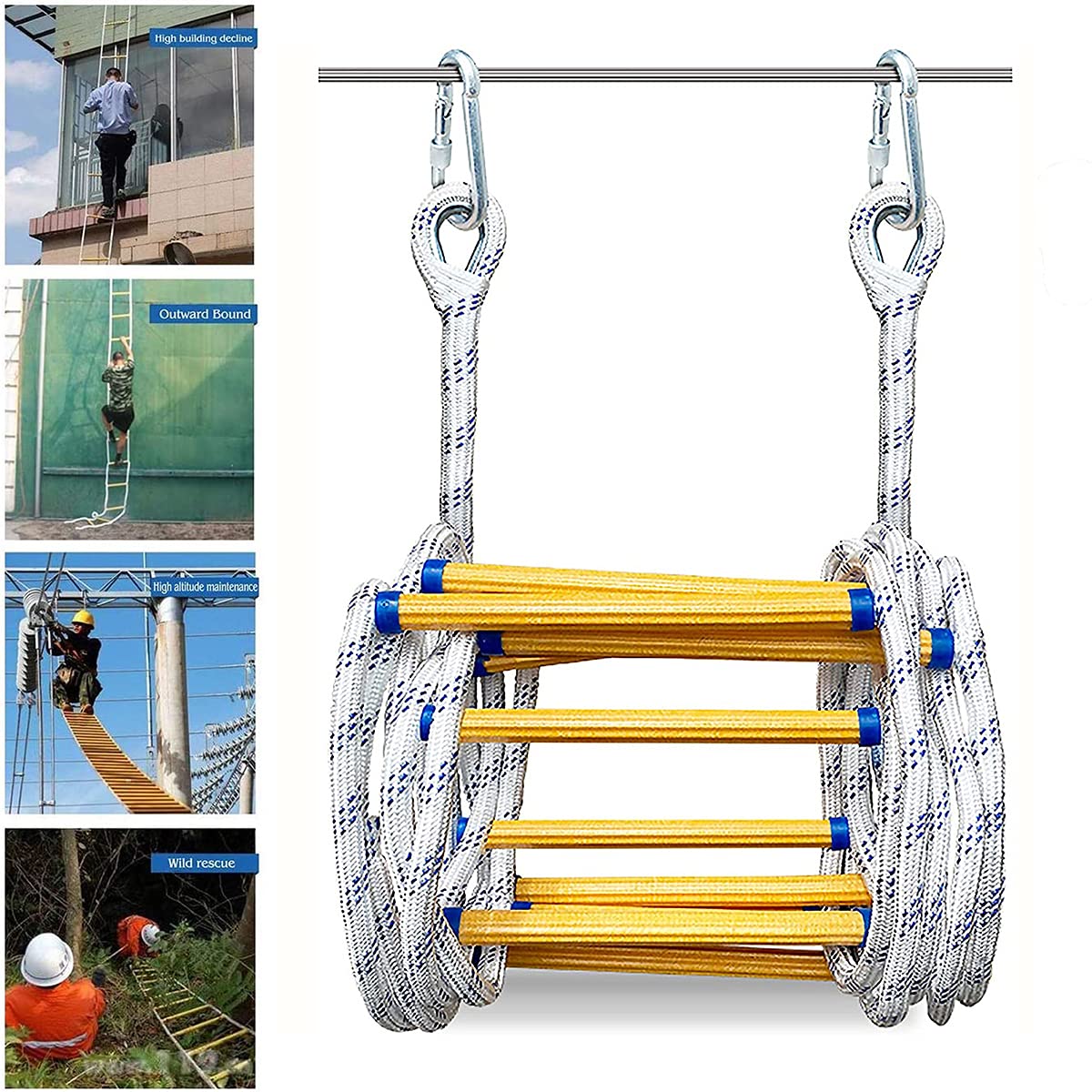 Buy iksvmsis Emergency Fire Ladder Resistant Safety Rope Escape Ladder