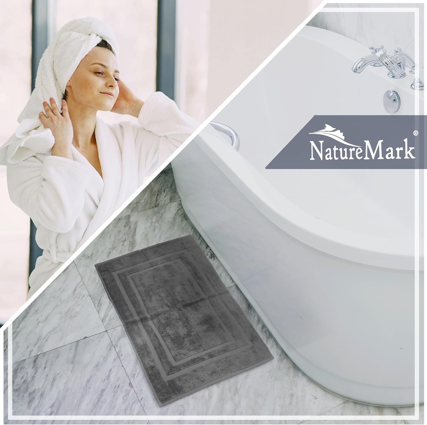 Todocama - Set di 2 asciugamani da bagno grandi, 100% cotone da 550 g/m², extra morbidi, altamente assorbenti e ad asciugatura rapida, 70 x 140 cm, colore blu navy