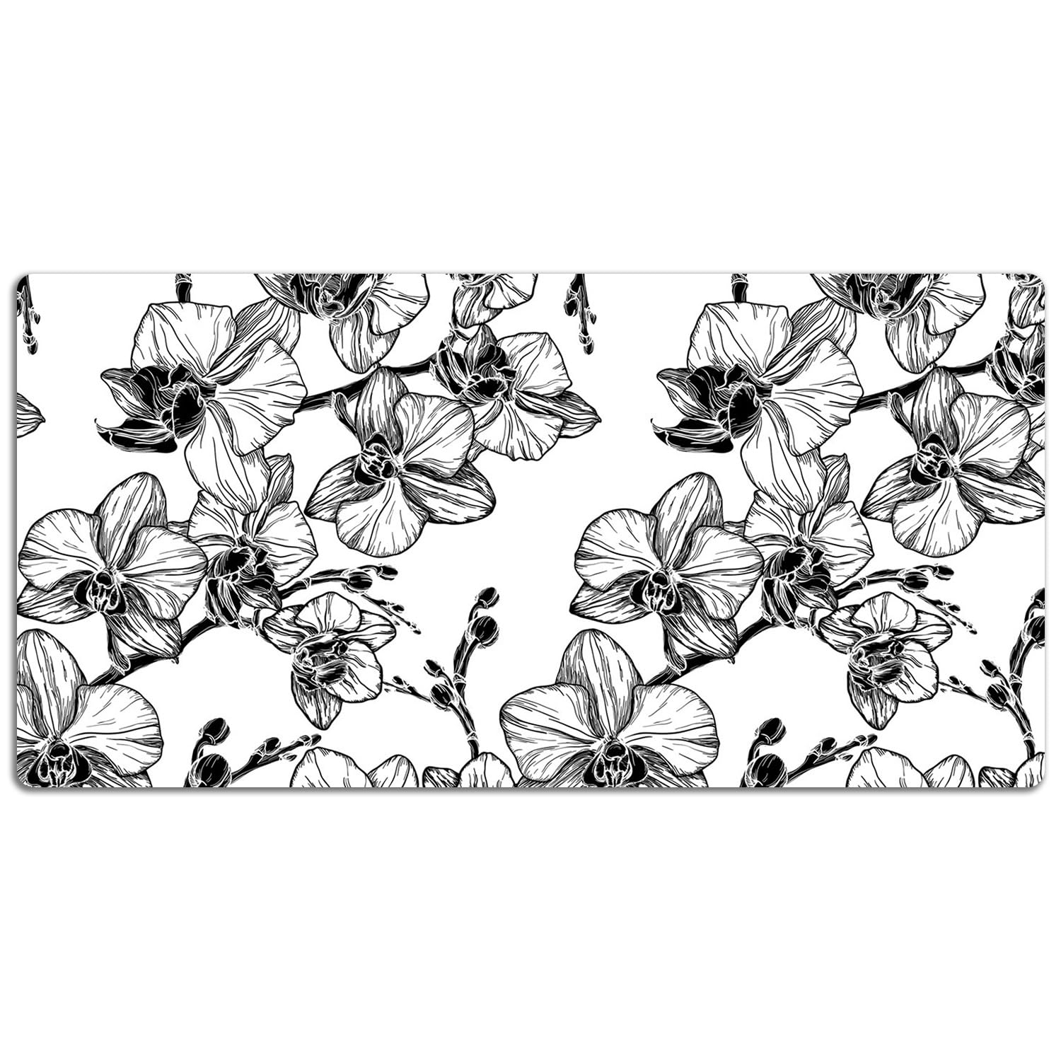 Sottomano da Scrivania 120x60 cm Facile da Pulire Antiscivolo Superficie Protettiva Protezione e Decorazione in Vinile PVC per Ufficio e Casa Impermeabile - Schizzo nero