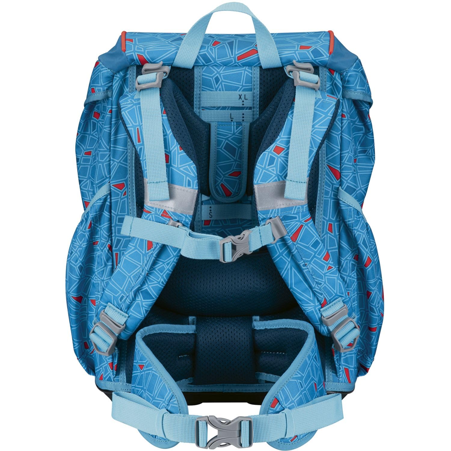 DerDieDas Schulranzen ErgoFlex Light Superflash Set 6-teilig Blue Ice blau