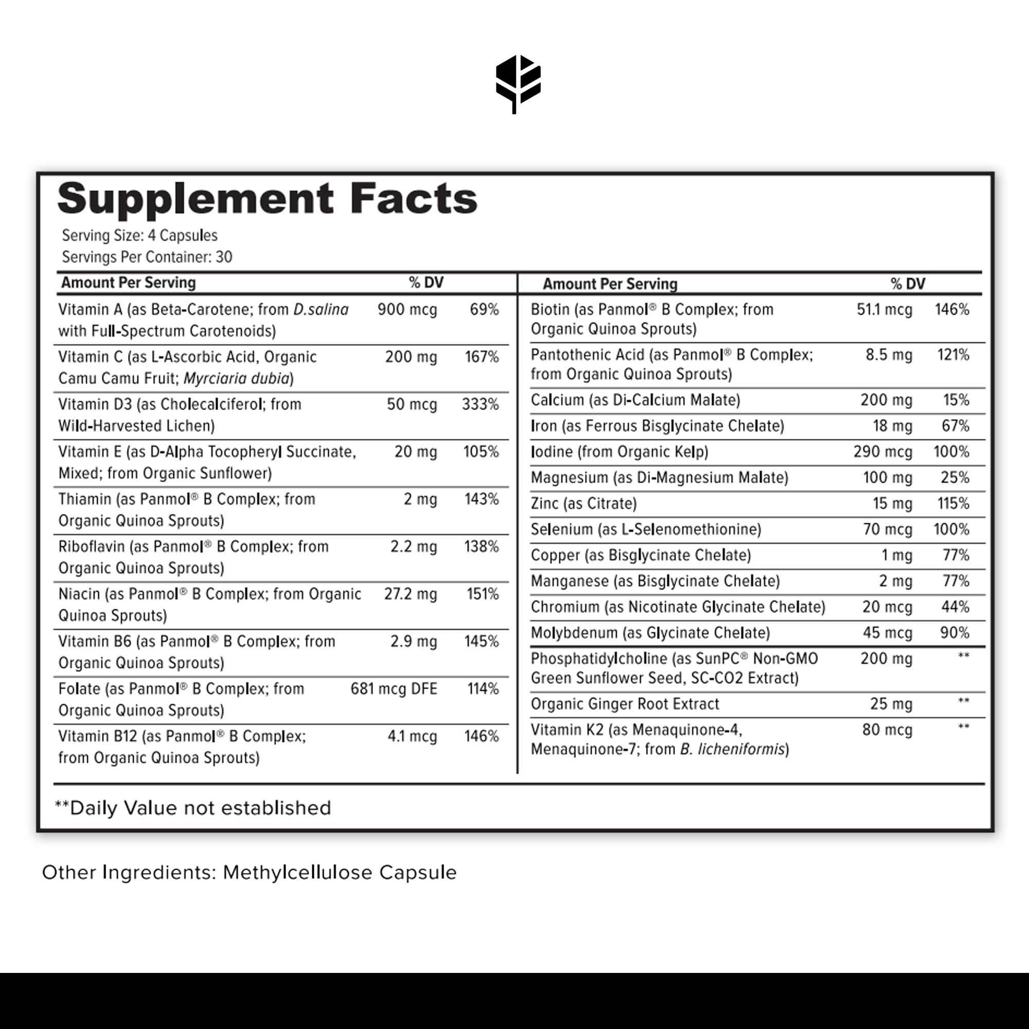Primitive Scientific Prenatal and Postnatal Multivitamin for Women, 120 ct — Amazon image 4