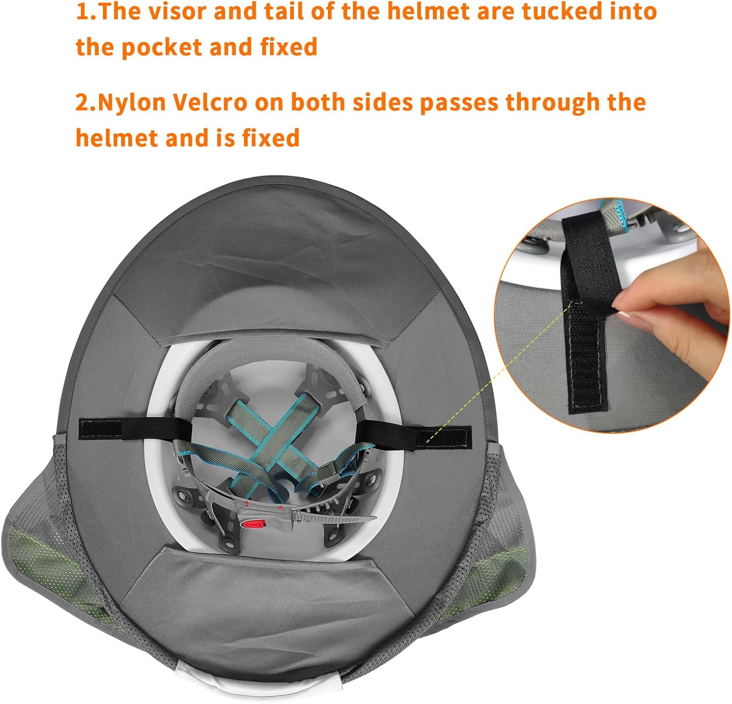 4 Pack Sun Shade Full Brim, Visor Mesh Neck Sun Shield with Reflective Strips Neck Sunshade Cover, Accessories (Gray)