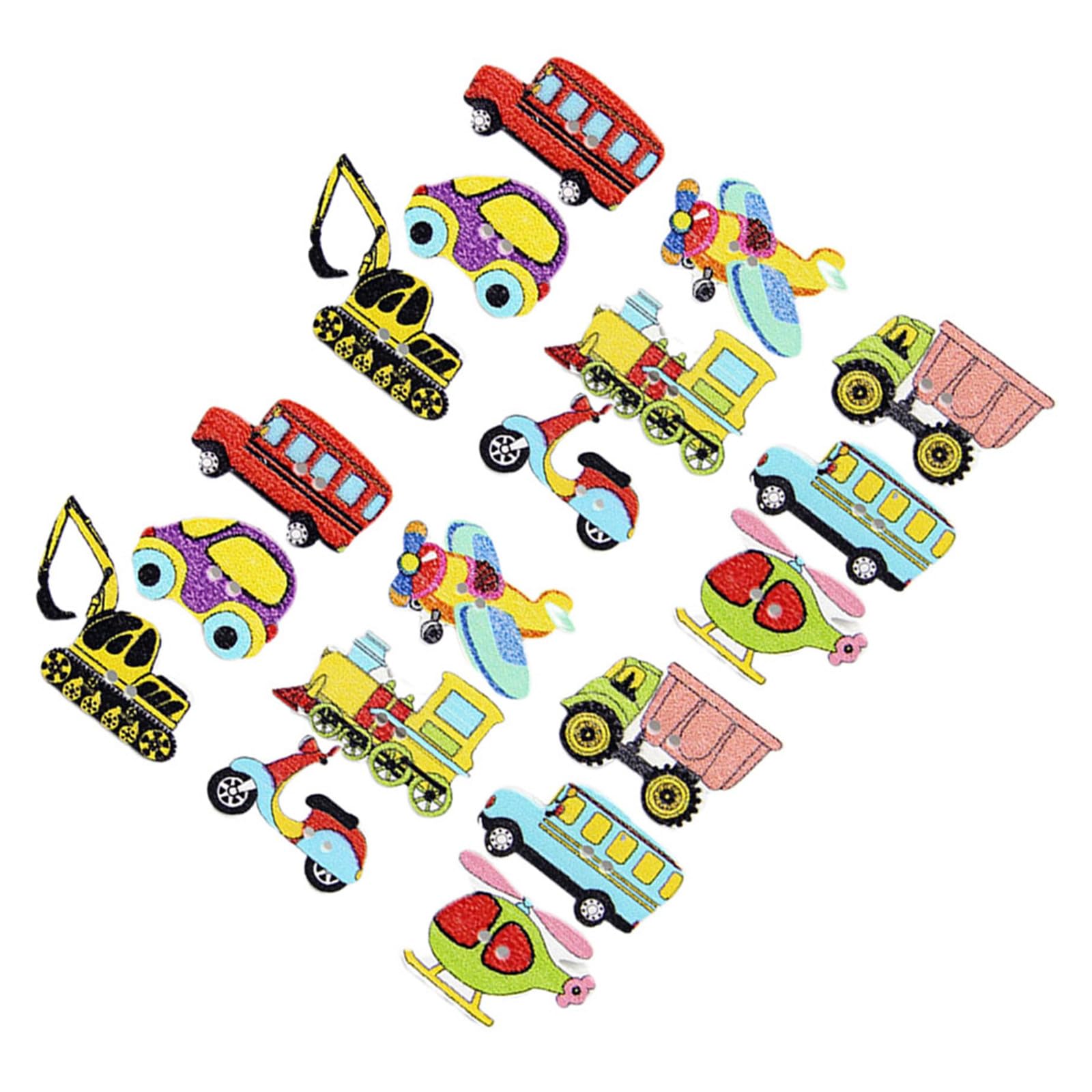 100 Boutons en bois pour couture et loisirs créatifs enfants
