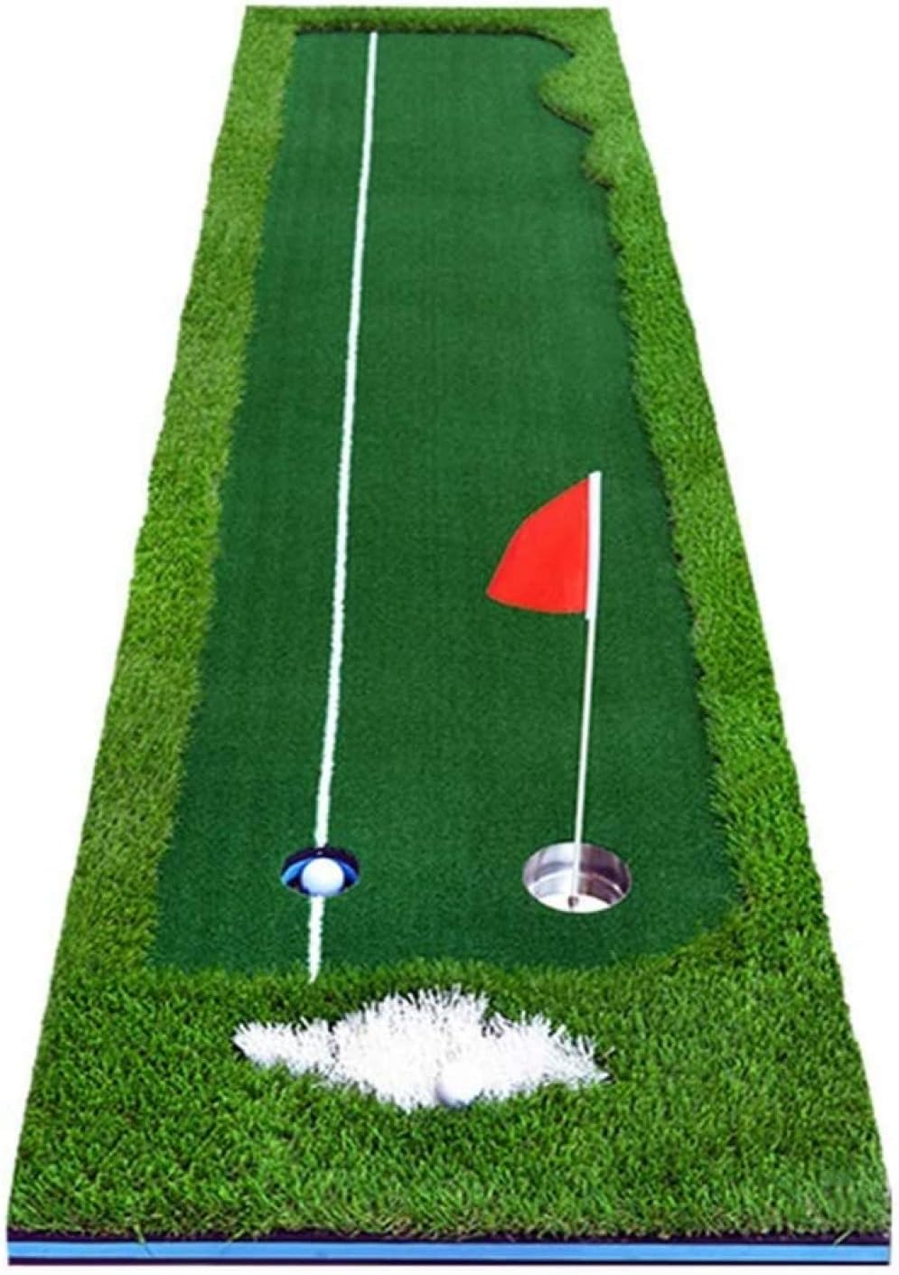 Golf Putting Mat Indoor Outdoor Golf Training Mat 300 50cm Putting Green System Professional Golf Practice Mat with 2 Holes