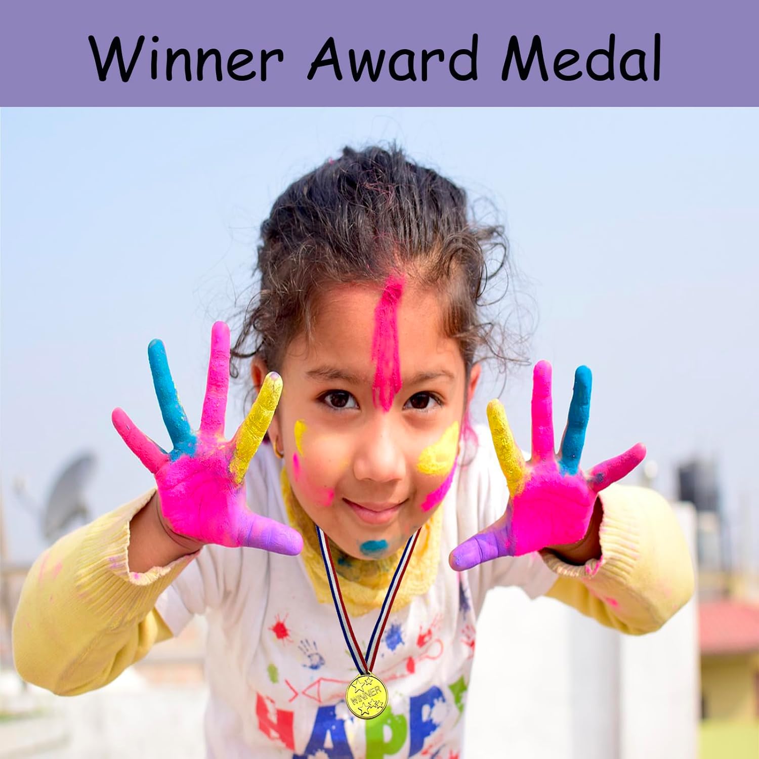 100 PCS Gold Medals for Awards Plastic Winner Award Medals for Kids Sports, Games, Competition, Party Decorations, Gymnastic, Party Favors & Souvenirs