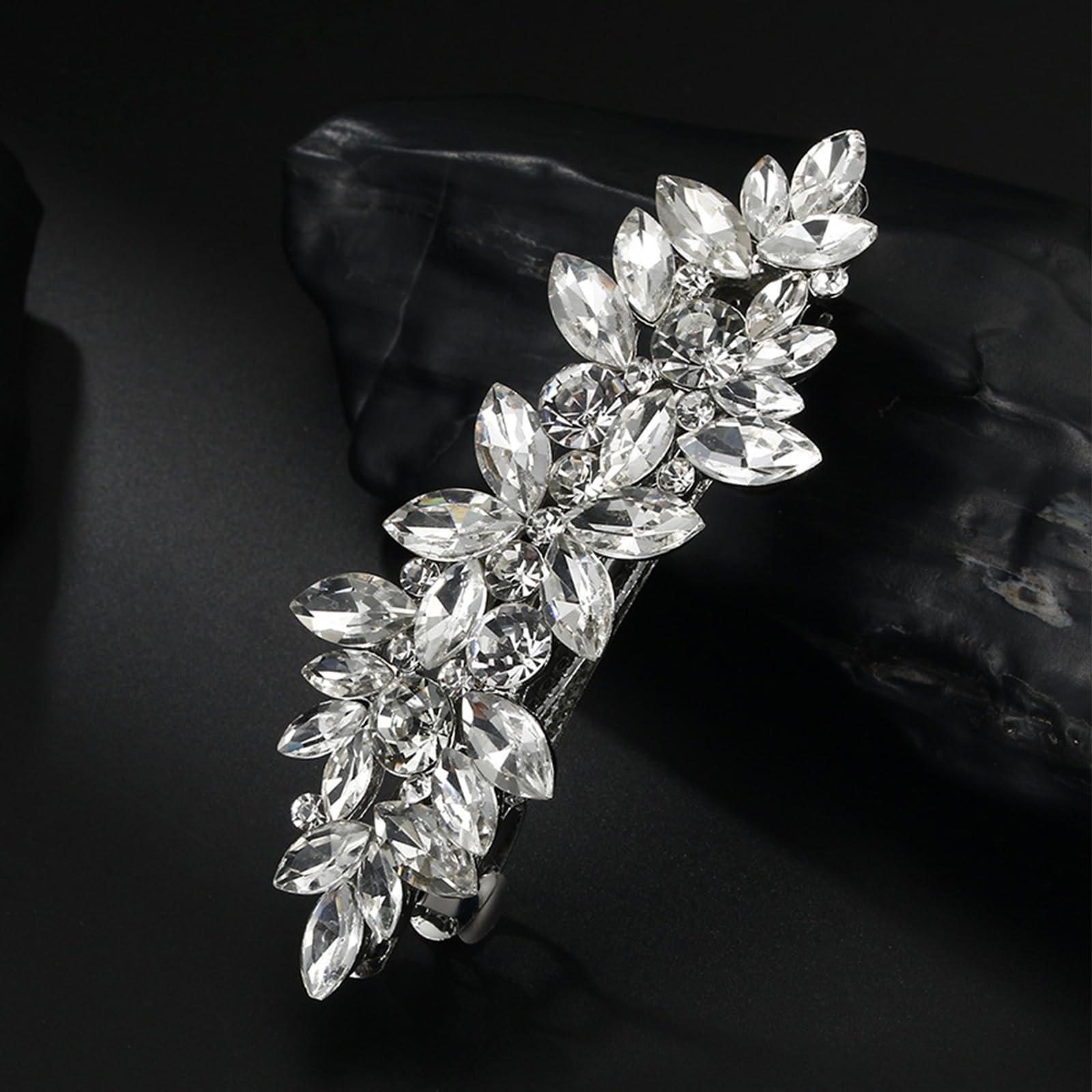 Fermaglio per capelli da sposa con perle e cristalli, accessorio per matrimonio, 1 pezzo