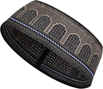 Men Muslim Prayer Kufi Hat Prayer Headwear Cap Islamic Beanie Skull Cap Embroidery Kofia Topi Sun Hat