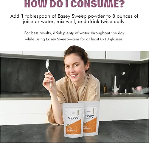 Miniatura 4 de Easey Sweep Colon - Limpieza de 10 días para mujeres y hombres, limpieza intestinal suave, para peso y apoyo digestivo, desintoxicación de hierbas,