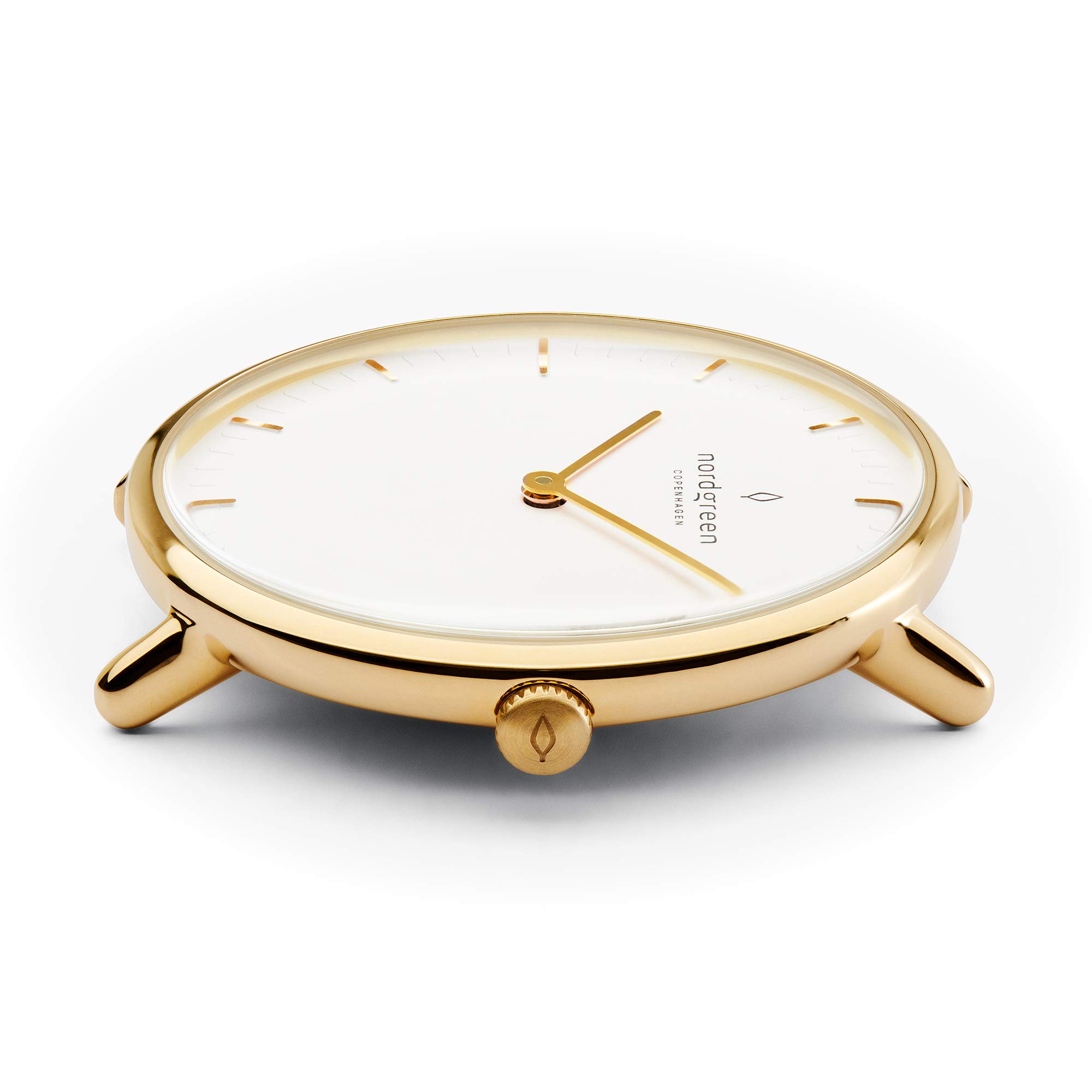 Nordgreen orologio di design scandinavo - analogico al quarzo, argento/oro, cinturini in pelle/rete intercambiabili, elegante, unisex, resistente all'acqua, moderno, modello Native
