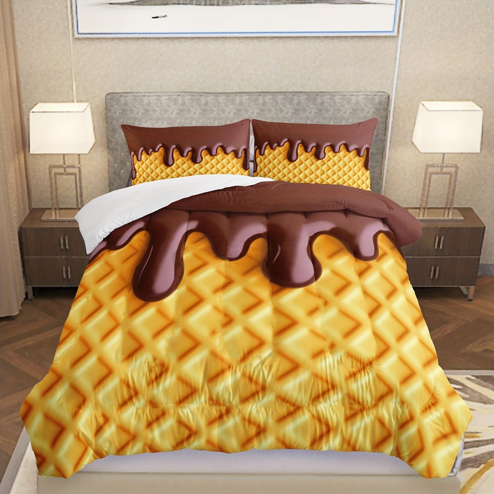Parure de lit à motifs de desserts amusants pour un nid douillet et joyeux