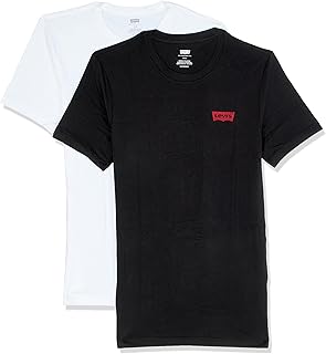 ليفايس تي شيرت رجالي برقبة دائرية ضيقة برسومات (عبوة من قطعتين) مقاس XS