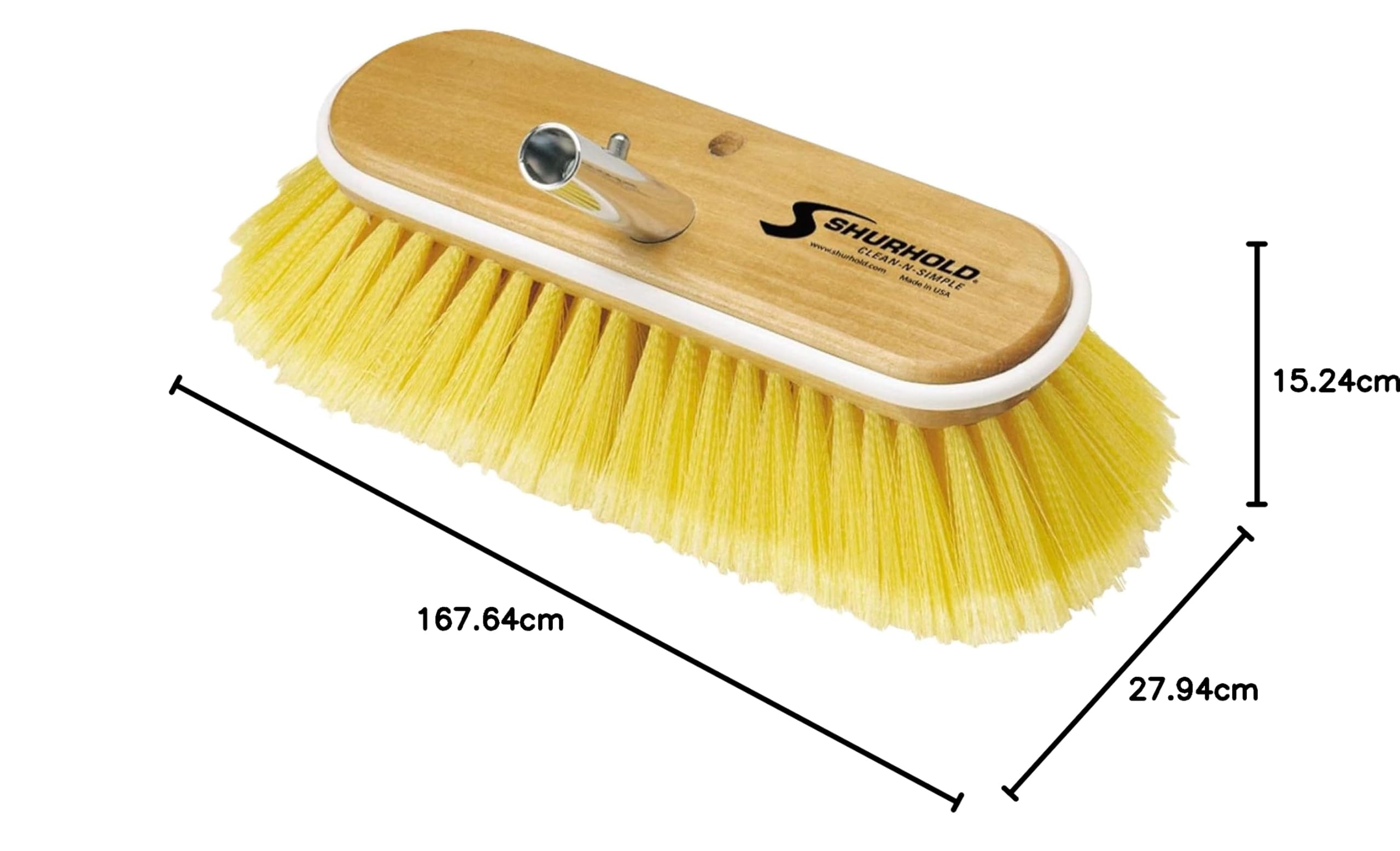Shurhold 658-980 Cepillo para Cubierta Poliestireno Suave 250 mm, Color Amarillo