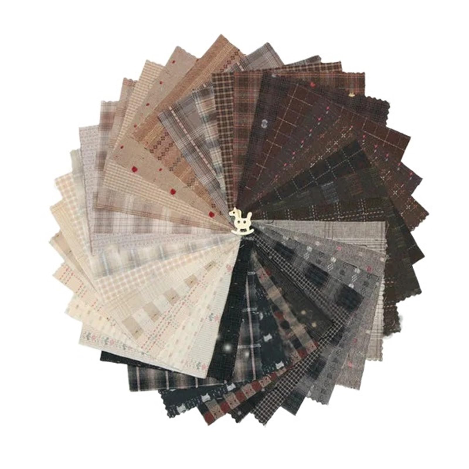 Set Di Tessuti Per Patchwork Tessuto di cotone patchwork fai da te fatto a mano in tessuto tinto in filo 50 pezzi 9 * 12 cm