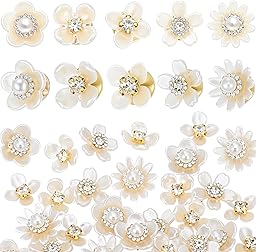Trnayi 50 Pcs Junk Socks Charms Kit Sparkly Brooches Pins for Women Socks, Pearls Rhinestones Brooch Jewelry with Safety Pins, DIY Accessories Bulk for Clothing Hat Shoe Sneakers Bags