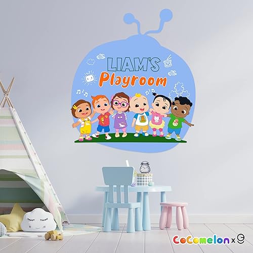Miniatura 3 de EGD CoComelon - Calcomanía de pared para niños con nombre de fuente múltiple, serie EGD X CoComelon, colección Prime, calcomanía de pared para