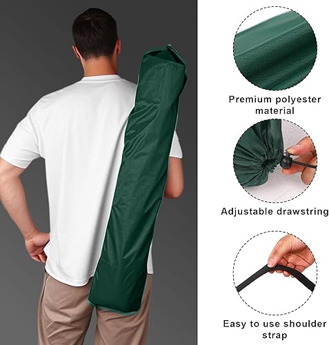 Miniatura 4 de 2 bolsas de repuesto para sillas de campamento, 36.2 x 9.8 pulgadas, poliéster plegable para exteriores, bolsa de almacenamiento grande con correa