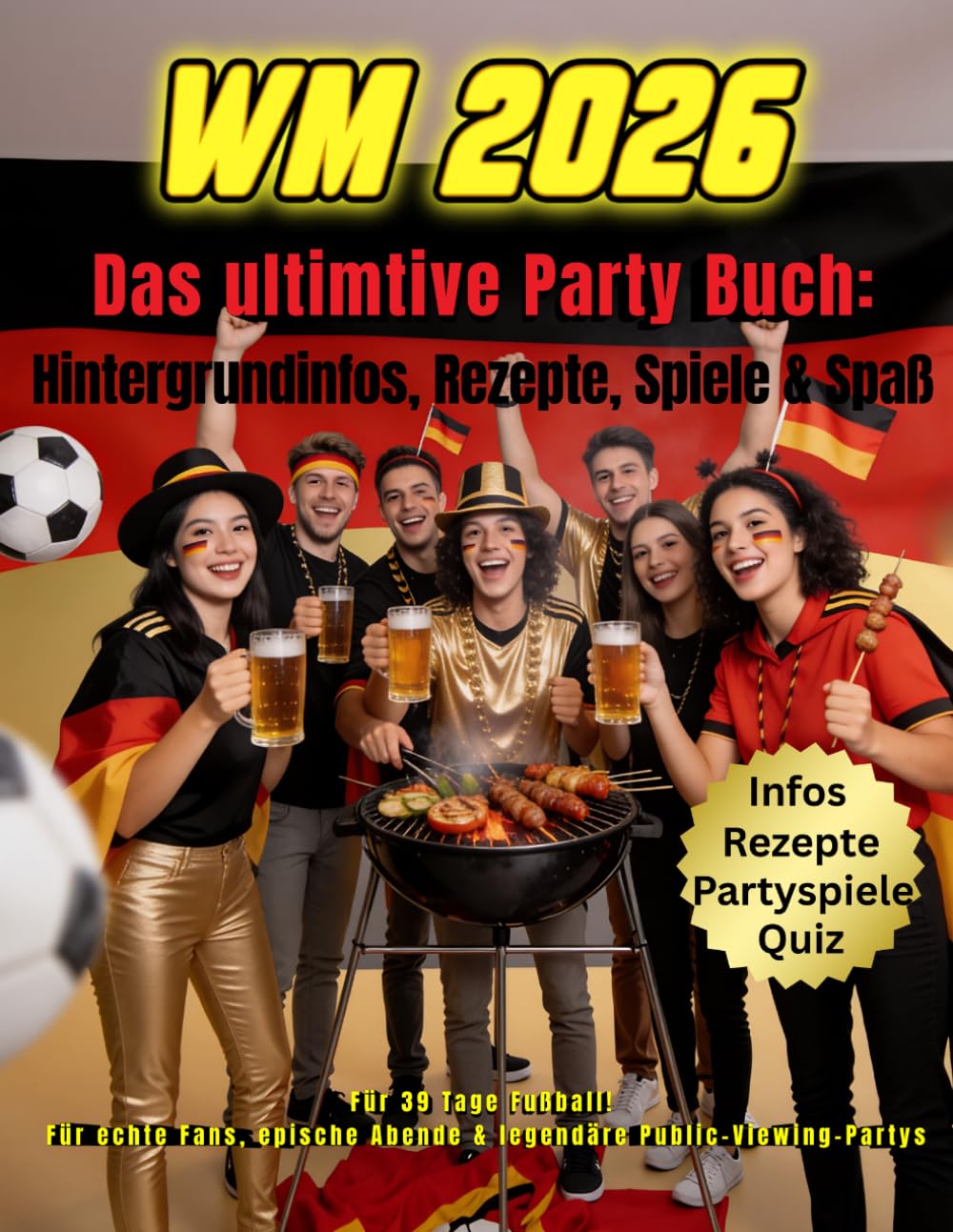 WM 2026 – Das ultimative Party-Buch: Hintergrundinfos, Rezepte, Spiele & Spaß für 39 Tage Fußball: Für echte Fans, epische Abende & legendäre Public-Viewing-Partys
