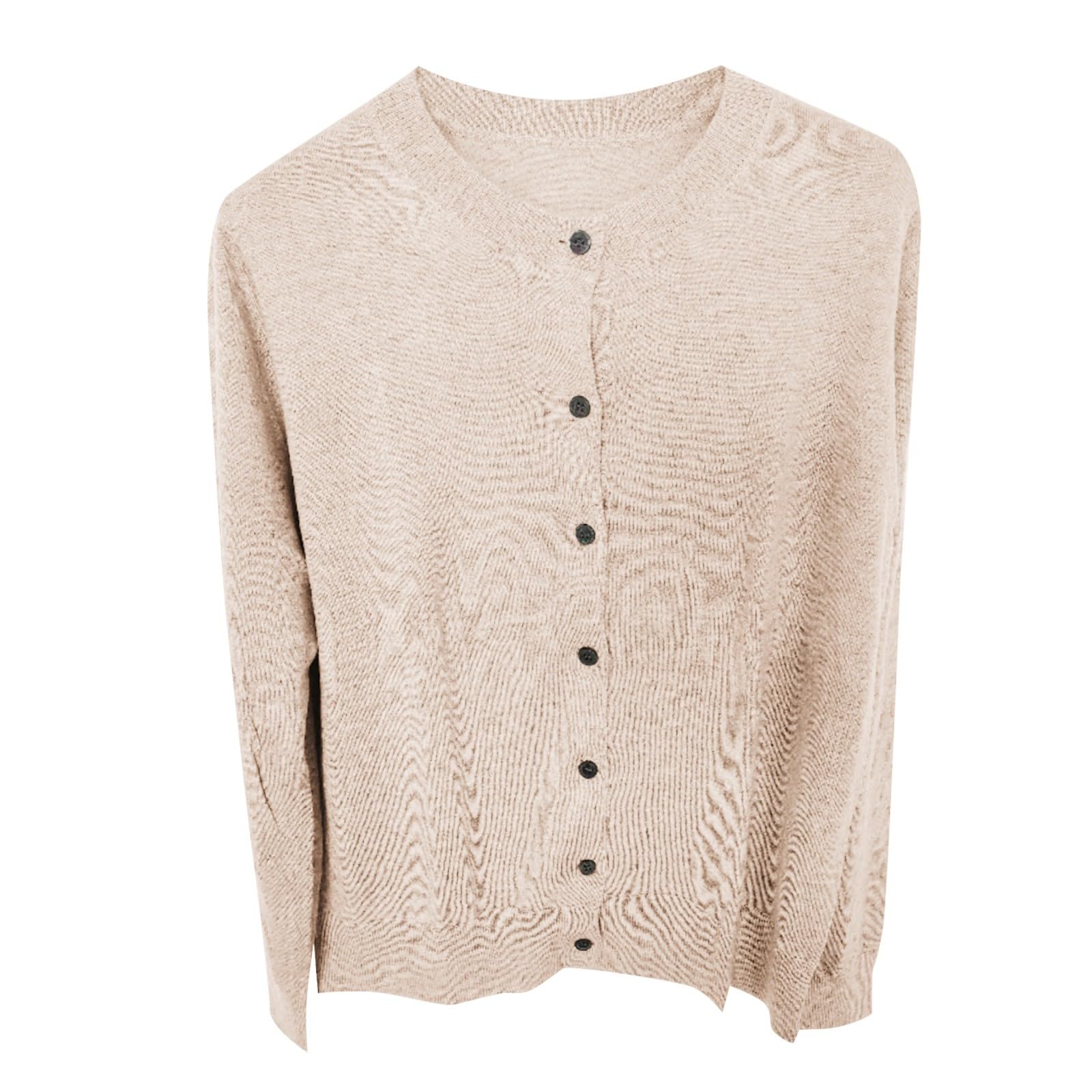 Cardigan Décontracté Léger Gilet Femme - Pull Cardigan Léger Coupe Slim pour Veste en Tricot À Manches Longues Et Col Rond Ouvert sur Le Devant