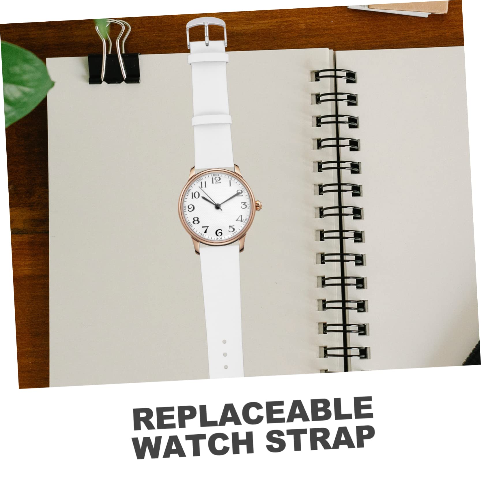 4pièces Bracelet Cuir Avec Boucle Inoxydable Accessoire De Montre Résistant Et Élégant