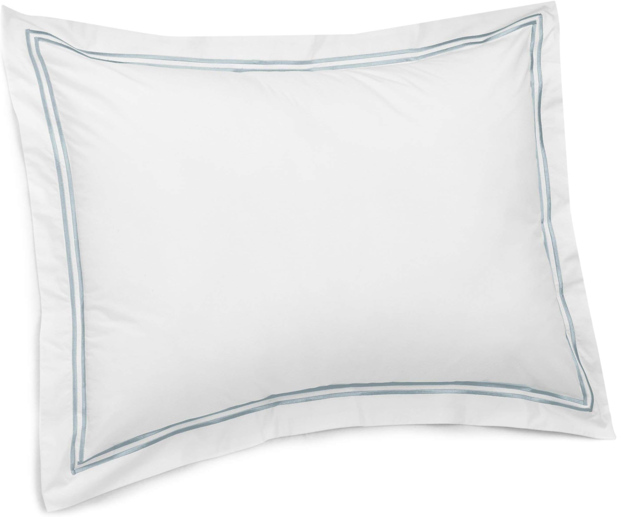 Pinzon400-Thread-Count Hotel Stitch Sham - Standard, Silver Blue