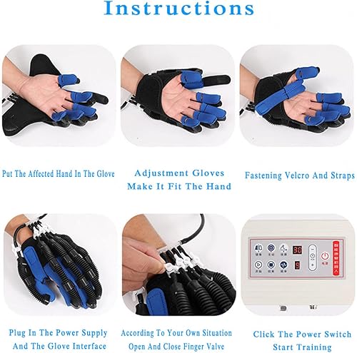 Miniatura 6 de Guantes de robot de rehabilitación para hemiplejia, función de mano, corrección de ejercicio, diapasón con entrenamiento de un solo dedo y modo