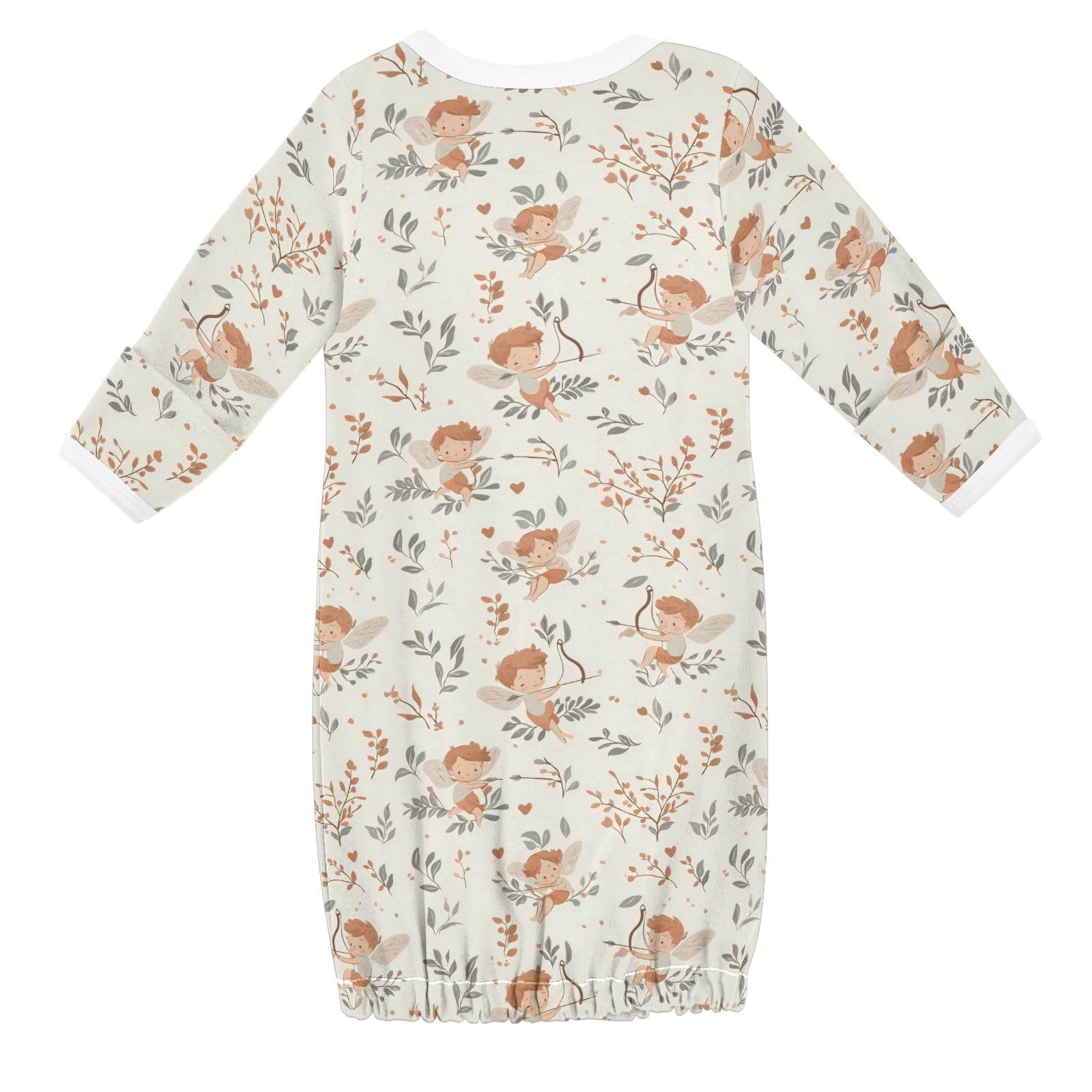 vvfelixl Baby Sleeper Gown for Newborn Boy Girls Cartoon Cupid Shooting Arrows Infant Nightgown for 0-3 Months Multicolor