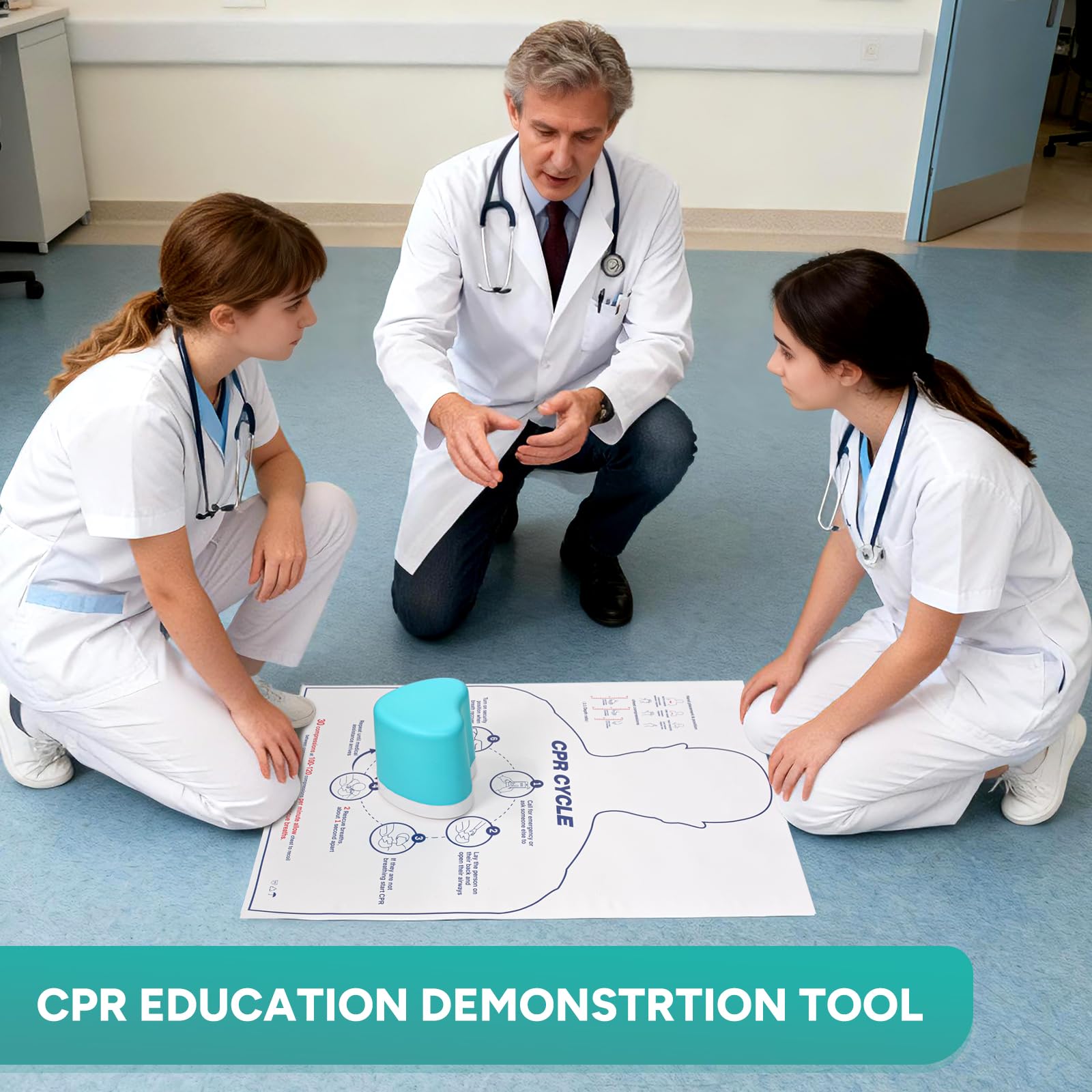 Modello di allenamento CPR con feedback di compressione, allenatore CPR solo mani, simulatore CPR per addestramento e pratica di primo soccorso, kit di formazione CPR per educazione medica