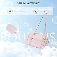 Vista 5 de ROULENS Bolsa pequeña de gimnasio para mujer, juego de 2 mini bolsas de gimnasio con compartimento húmedo y billetera para monedas, bolsa de Rosa