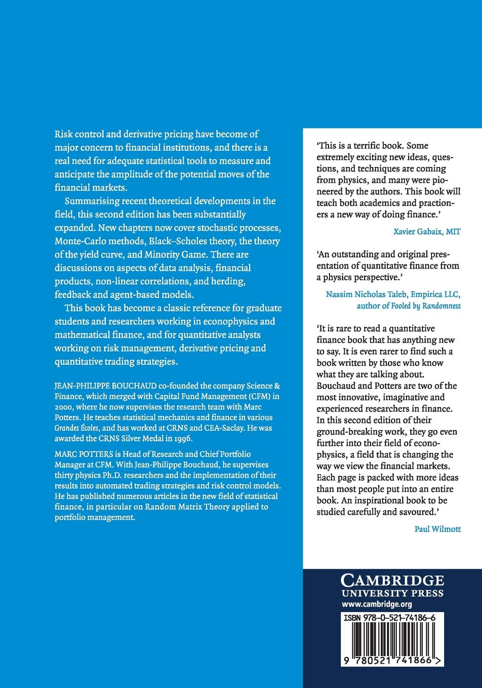 Theory of Financial Risk and Derivative Pricing: From Statistical Physics to Risk Management