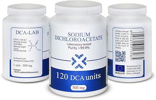 Miniatura 2 de DCA - Dicloroacetato de sodio 500mg - Pureza >99.9%, fabricado en Europa, certificado de análisis incluido, probado en un laboratorio certificado,