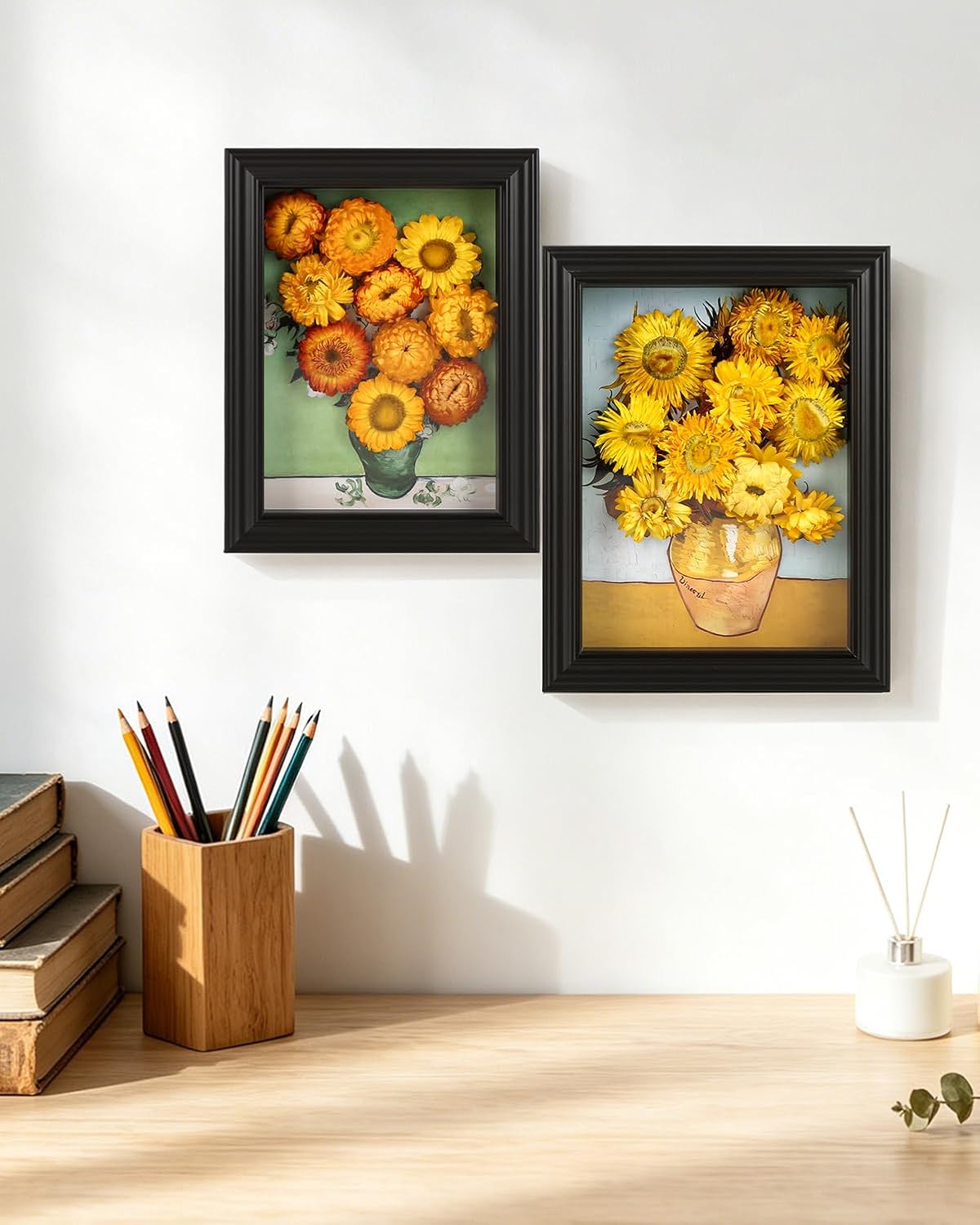5x7 Black Shadow Box Frame with 0.7" Inner Depth, Real Glass Front
