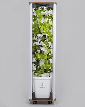 Hydroponics Tower Growing System,45 Pods Vertical Indoor Garden,360 Full-Spectrum Lights, Automatic Water Circulation System,Suitable for Leafy Greens and Herbs,Include Seed Starter Tray