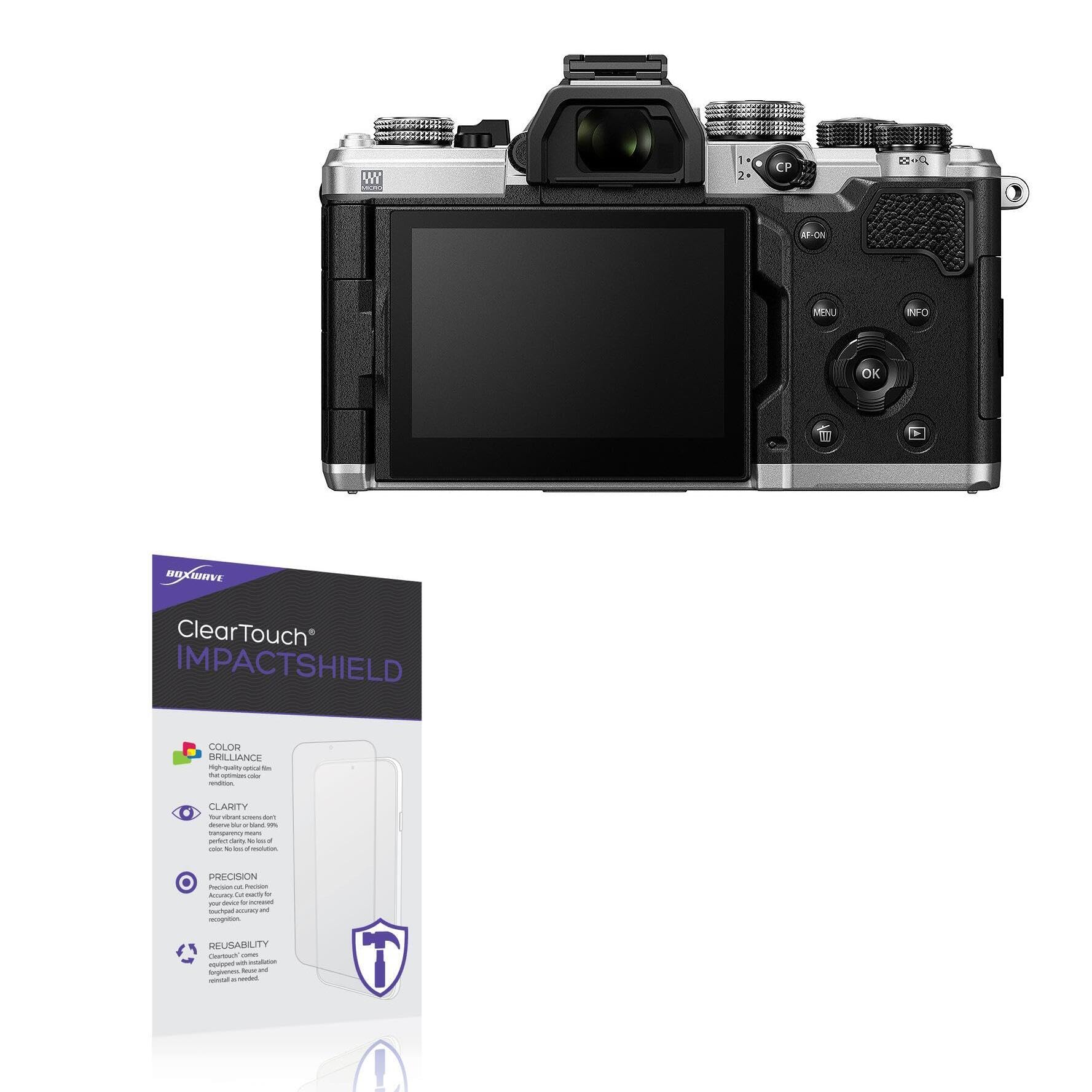 BoxWave Screen Protector Compatible With OM System OM-3 - ClearTouch ImpactShield (2-Pack), Impenetrable Screen Protector Flexible Film