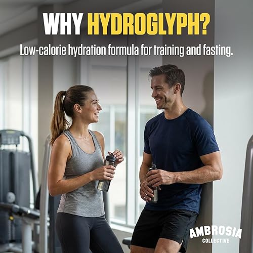 Miniatura 6 de Ambrosia Hydroglyph - Mezcla de bebida de hidratación con electrolitos para intraentrenamiento | Polvo de electrolitos sin azúcar con aminoácidos |