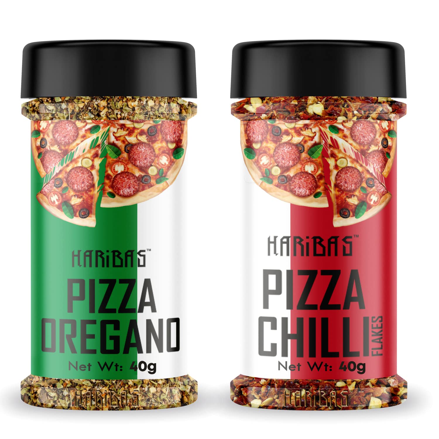 HARIBAS Italian Combo Oregano 40gm and Chilli Flakes 40gm Sprinkler | Flakes/Leaves | Combo Pack of 2 | Italian Herbs Seasoning Masala Powder (B09B51K6MS) Amazon Price History, Amazon Price Tracker