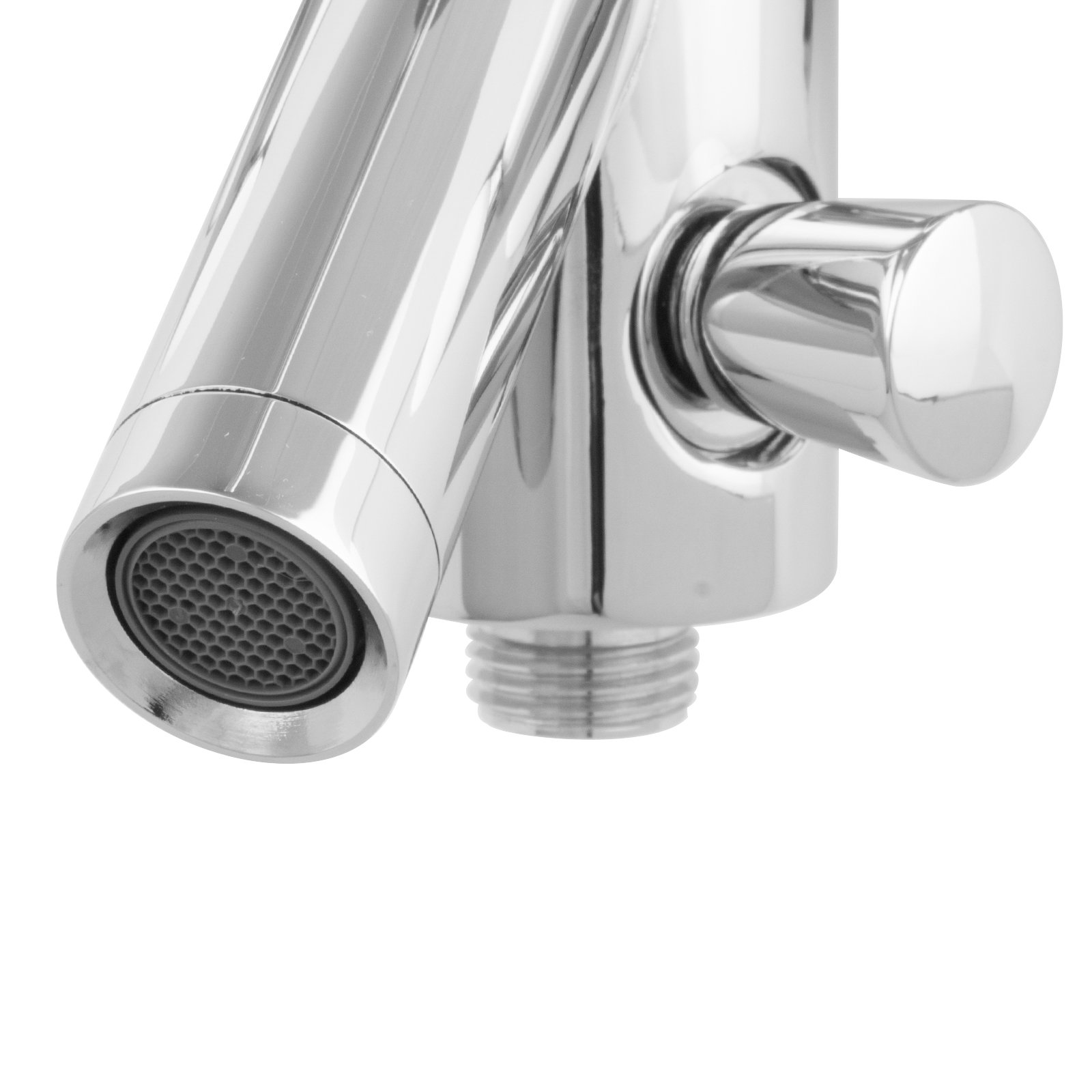 Set da bagno con miscelatore a 2 vie, asta doccia 70 cm, doccetta e tubo doccia 160 cm, ottone cromato, montaggio a parete