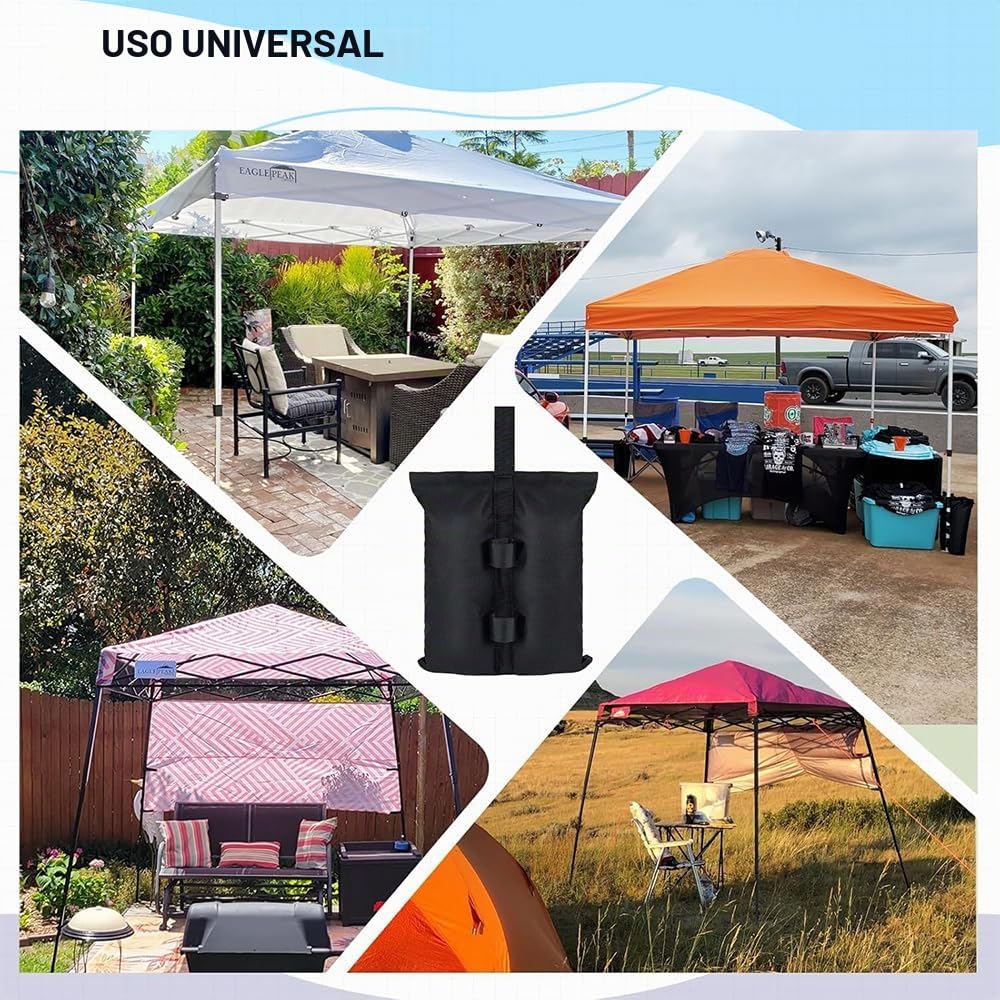 Bolsa Arena Contrapeso,4 Piezas Pesos para Carpas,800D Tejido Oxford Saco Arena,Diseño de Doble Bolsillo,Resistente a Los Rayos UV, Al Viento,A la Lluvia y a la Nieve,para Uso en Rxteriores(40x45cm)